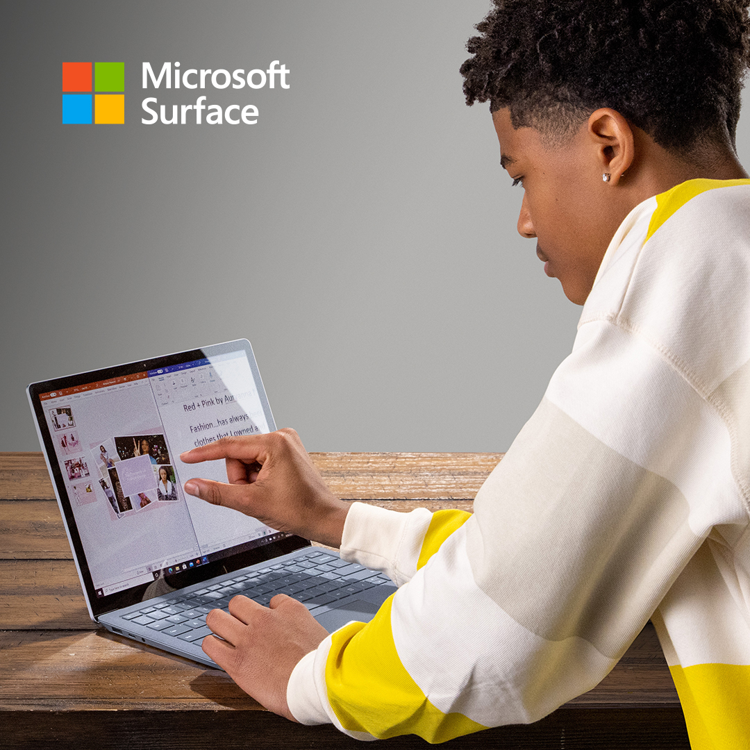 Client: Microsoft. Description: Targeted web banners for Surface Laptop 4 on social media platforms.