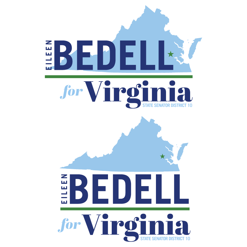 Client: Eileen Bedell, VA. Description: Created a logo for the Virginia State Senator candidate.