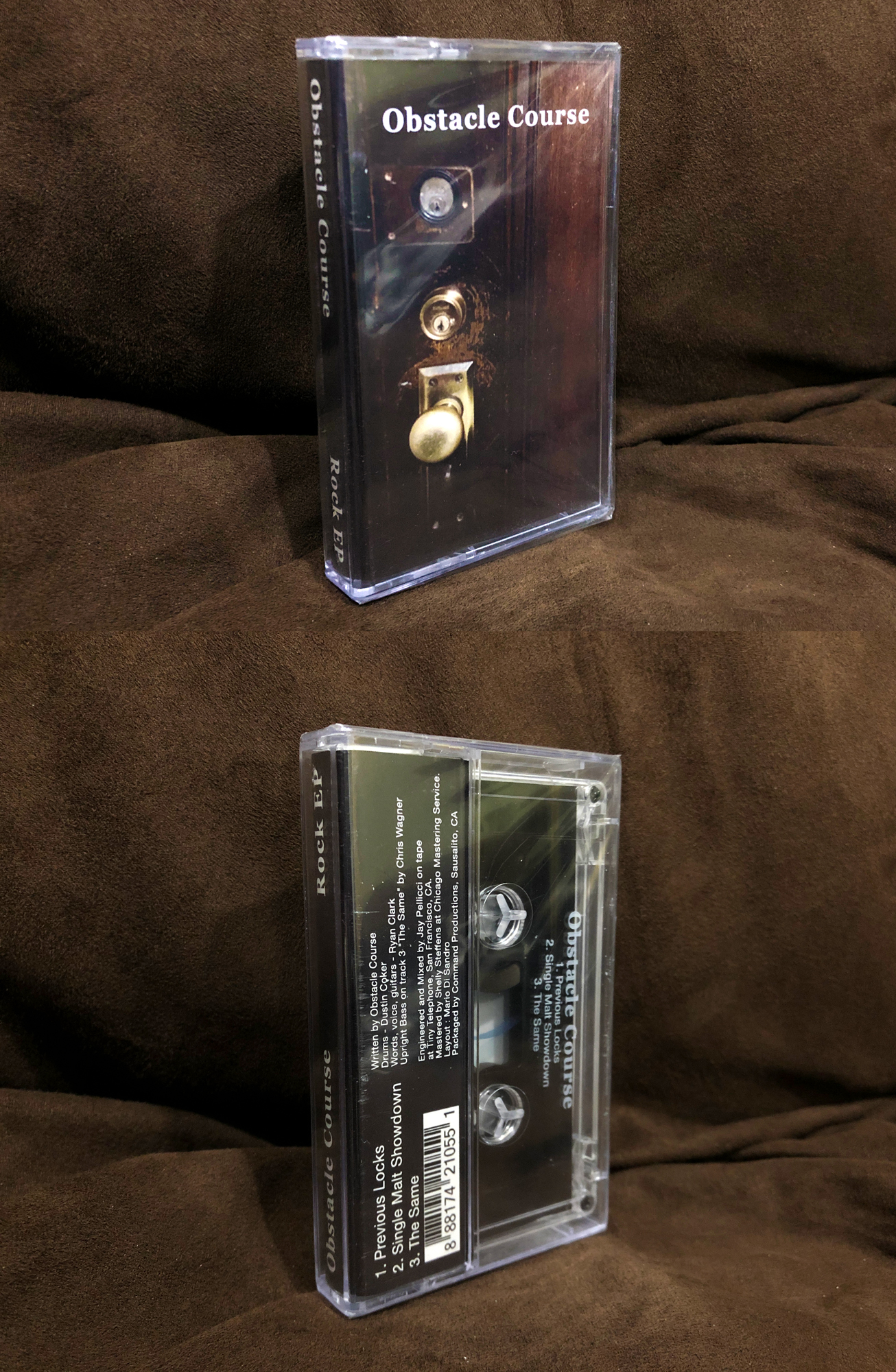 Client: Obstacle Course, singer-songwriter, musician from the Bay Area. Description: Designed the J-Single Cassette insert packaging for Obstacle Course's limited cassette pressing.