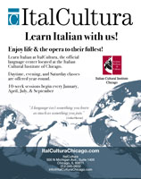 Italian Cultural Institute Chicago Lyric Opera Ad